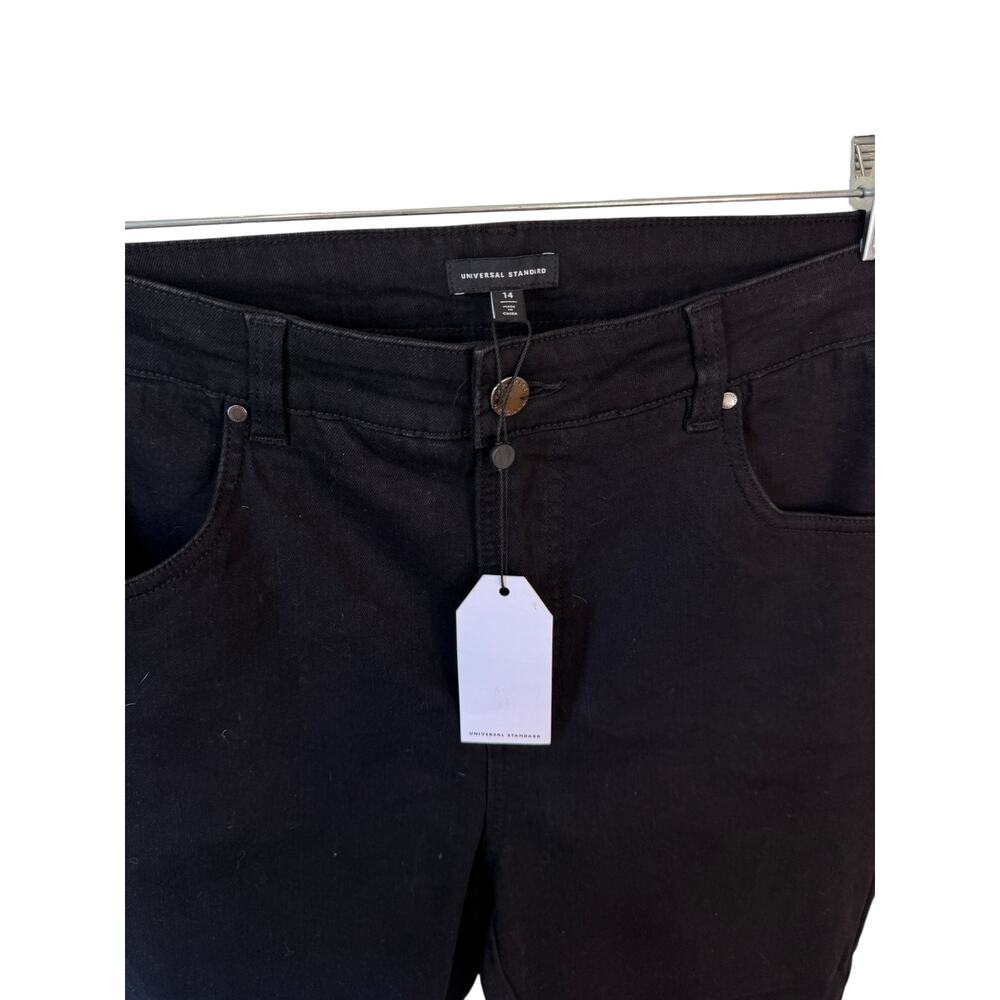 UNIVERSAL STANDARD NWT Seine High Rise Skinny Jeans 27” Inseam Jet Black Size 14 - Picture 3 of 8